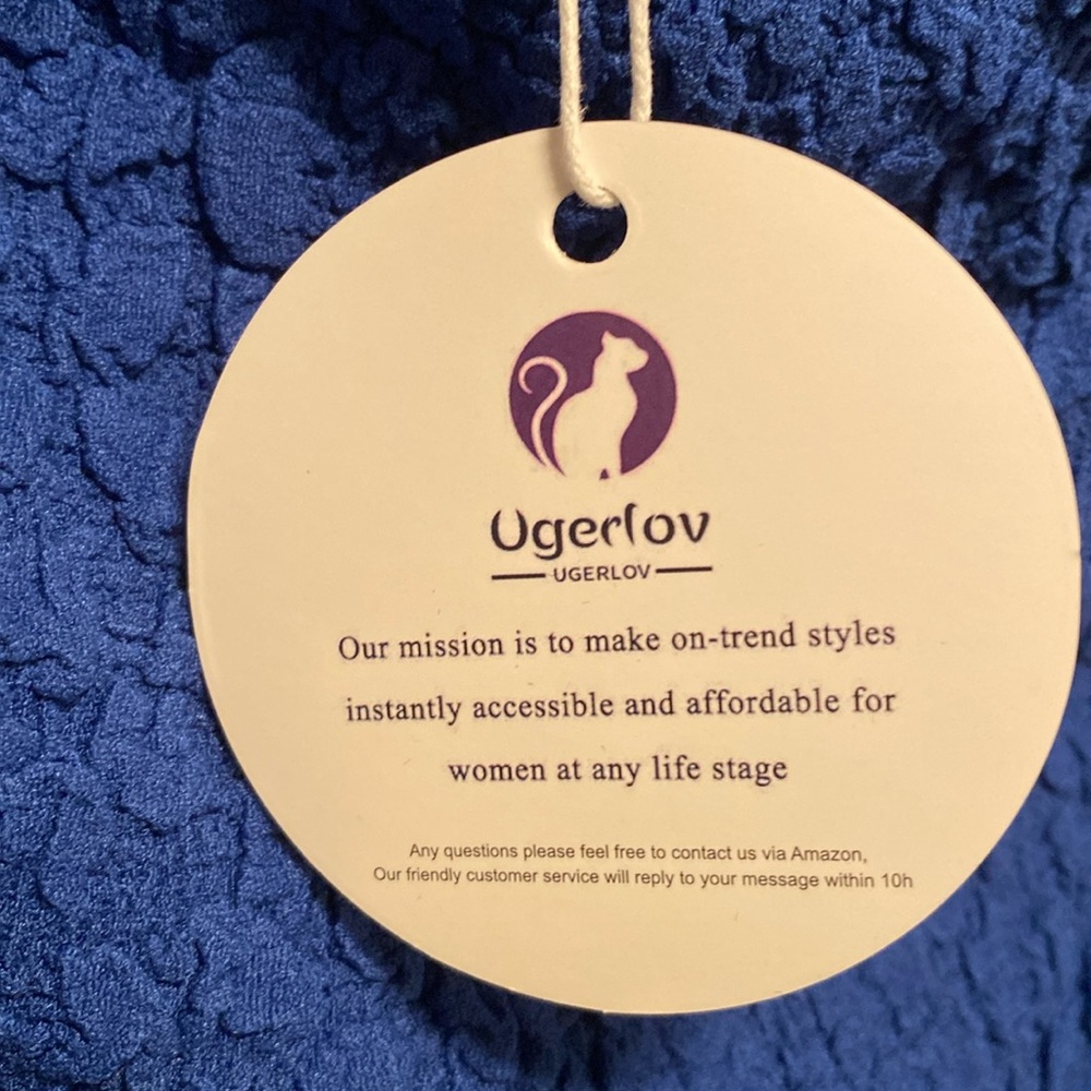 Ugerlov Blue Textured Top…size M - Picture 5 of 5